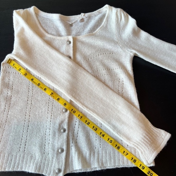 Anthropologie Knitted and knotted wool blend feminine cardigan - Picture 6 of 12